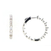 Sterling Silver Semi Mount Earrings Setting Oval OV 6x4mm Multi stone Hoop Earrings - Syzjewelry